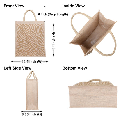 Printed Burlap Jute Tote Bags Combo Pack for Gifting & Shopping – Wholesale Supply