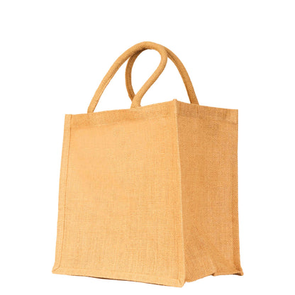 Burlap Wholesale Jute Tote Bag, Reusable Shopping Bags, Wedding, Gift, Reusable Grocery Bags (Packs of 8)