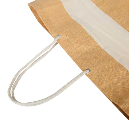 Jute Shopping Bags - Wholesale Natural Burlap Totes, Reusable for Gifting, Promotions & Daily Use (Packs of 8)
