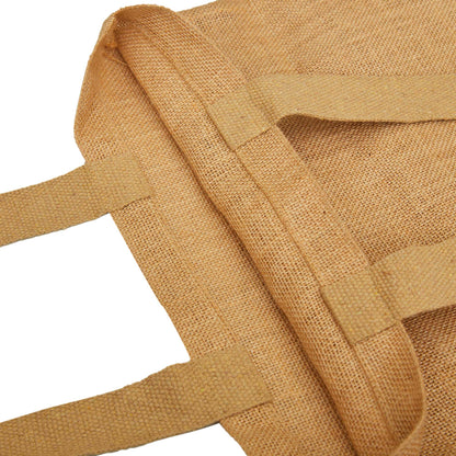 Reusable Jute Burlap Tote Bags with Handles – Wholesale Eco-Friendly Totes for Beach, Grocery, Weddings & Travel (Packs of 8)
