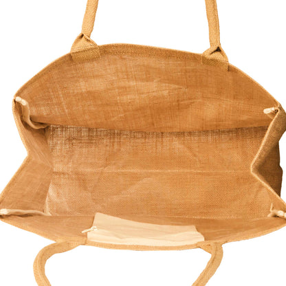 Jute Burlap Tote Bags – Reusable Wholesale Totes for Shopping, Beach, Gifts, DIY, Weddings (Packs of 8)