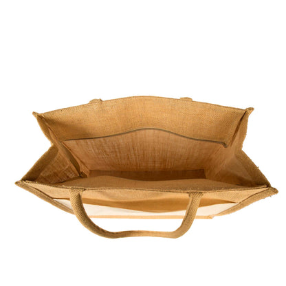 Reusable Jute Tote Bags – Wholesale Totes Bag for Shopping, Beach, Gifts, DIY Crafts, Travel & Wedding (Packs of 12)