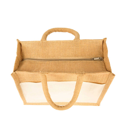 Jute Burlap Tote Bags – Wholesale Multipurpose Bags for Women, Grocery, Shopping, Travel, Beach & Weddings (Set of 8)