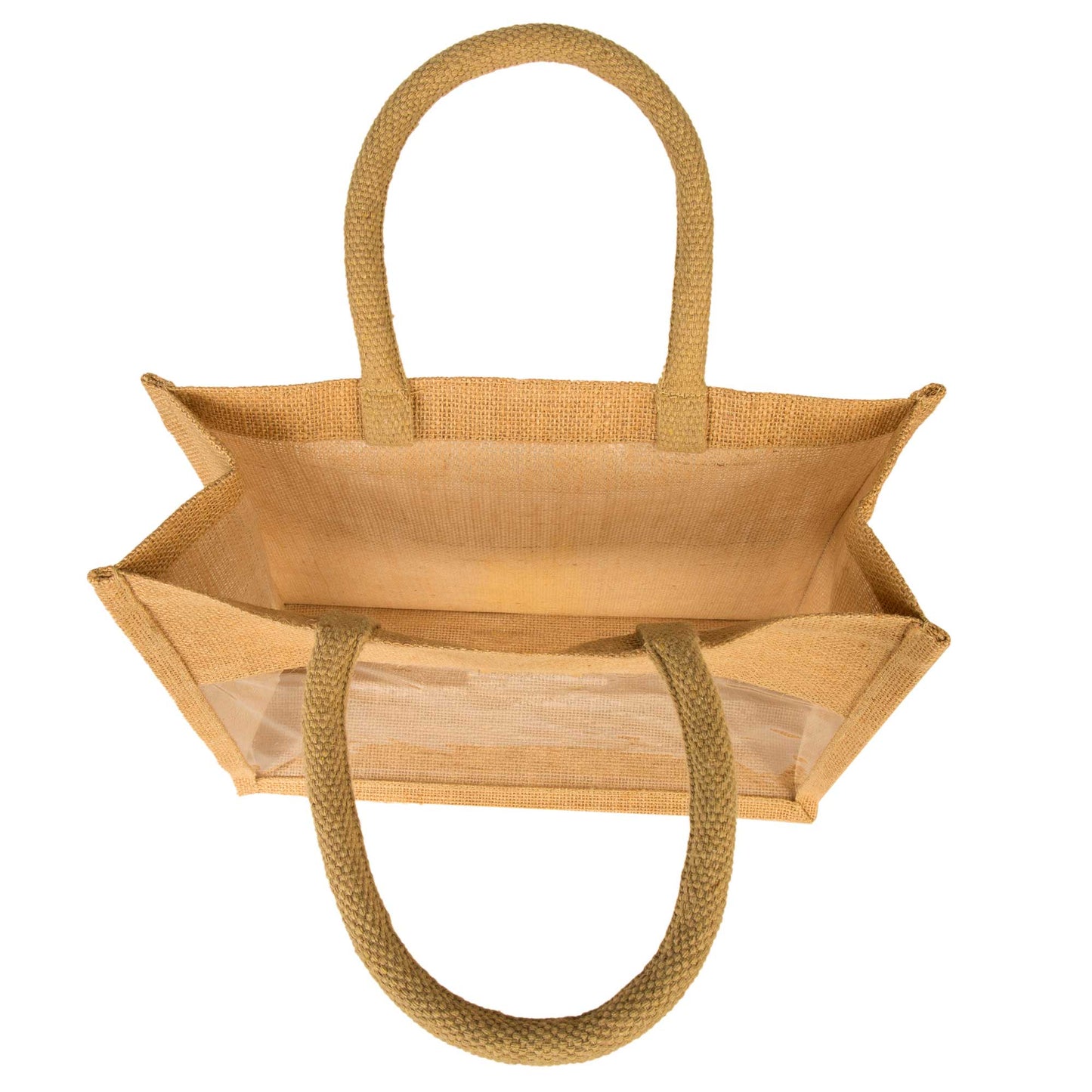 Wholesale Jute Tote Bags with PVC – Gifts for Events, Weddings, New Year, Christmas, Promotional (Set of 12)
