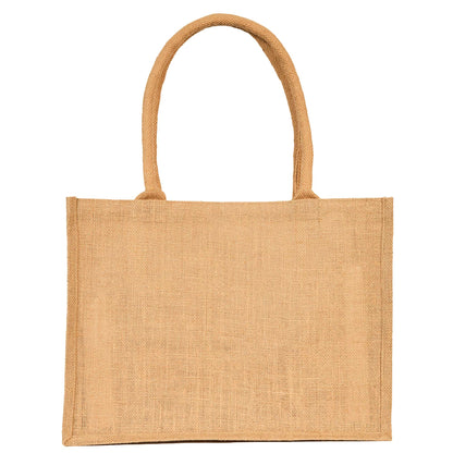 Reusable Jute Tote Bags – Wholesale Burlap Gift Totes for Women, Grocery Shopping, Weddings, Parties & Beach (Packs of 12)