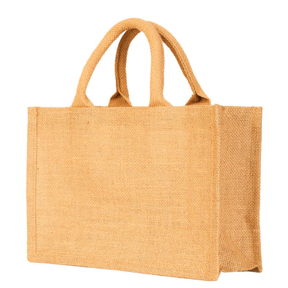 Wholesale Reusable Jute Tote Bags – Ideal for Shopping, Groceries, Bridesmaids, DIY, Weddings, Beach Trips & More. (Packs of 8)