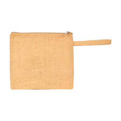 Jute Travel Pouches in Wholesale– Zippered Multipurpose Bags for Makeup, Toiletries, Stationery, and DIY Crafts (Set of 12)