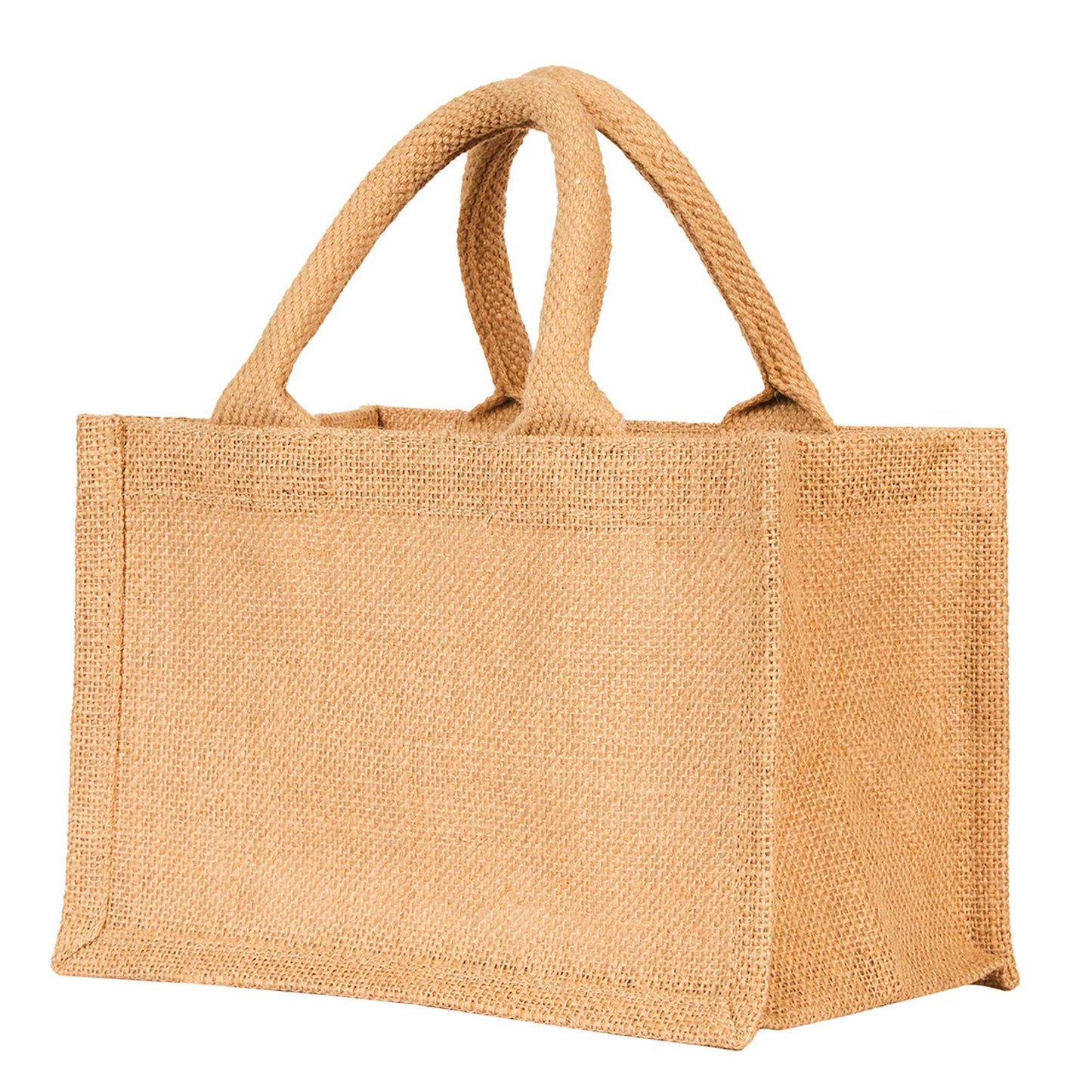 Reusable Burlap Tote Bags with Handles – Wholesale Jute Gift Bags for Shopping, Weddings, DIY & Beach Parties (Packs of 8)