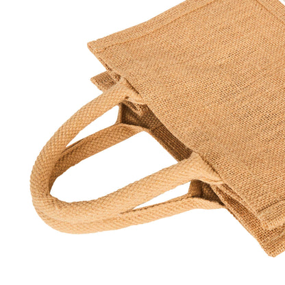 Reusable Burlap Tote Bags with Handles – Wholesale Jute Gift Bags for Shopping, Weddings, DIY & Beach Parties (Packs of 8)