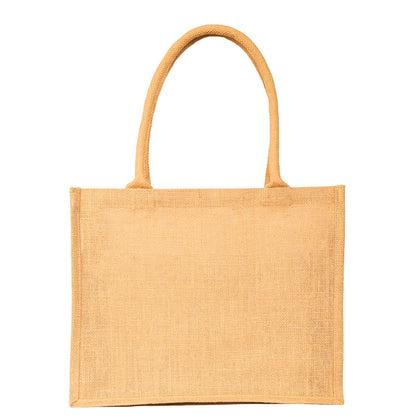 Jute Tote Bags – Wholesale Sturdy Reusable Burlap Totes for Shopping, Travel, Holidays, Weddings & Daily Use (Set of 12)