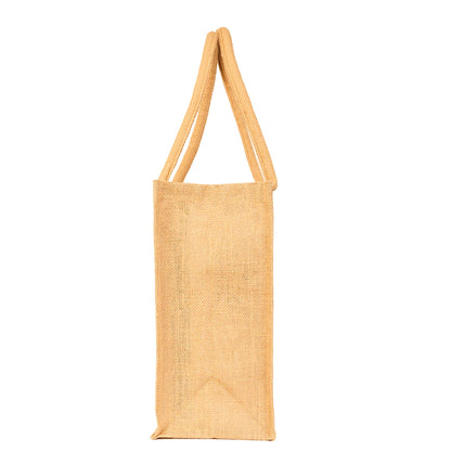 Jute Tote Bags – Wholesale Sturdy Reusable Burlap Totes for Shopping, Travel, Holidays, Weddings & Daily Use (Set of 12)