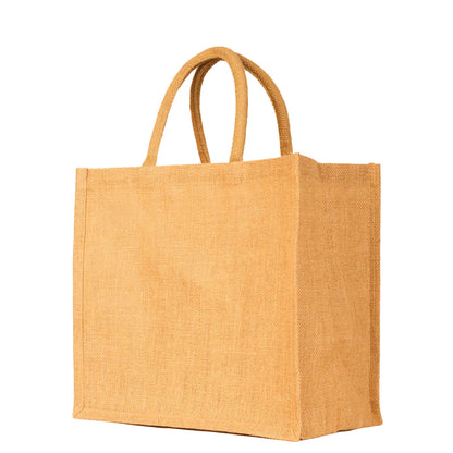 Bright Jute Tote Bags – Reusable Wholesale Burlap Totes for Daily Use, Shopping, Travel, Holidays & Special Events (Set of 12)