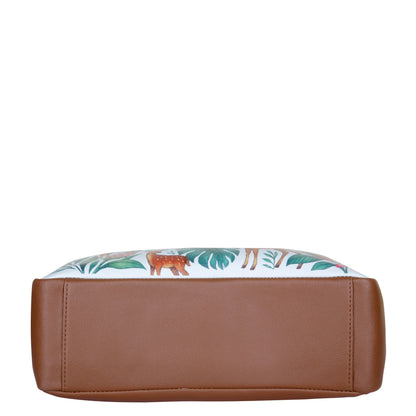 Vegan Leather Wholesale Crossbody Bag for Women with Top Handle – Deers Hand Printed, Tote & Business Handbag – Work, Travel & Daily Use
