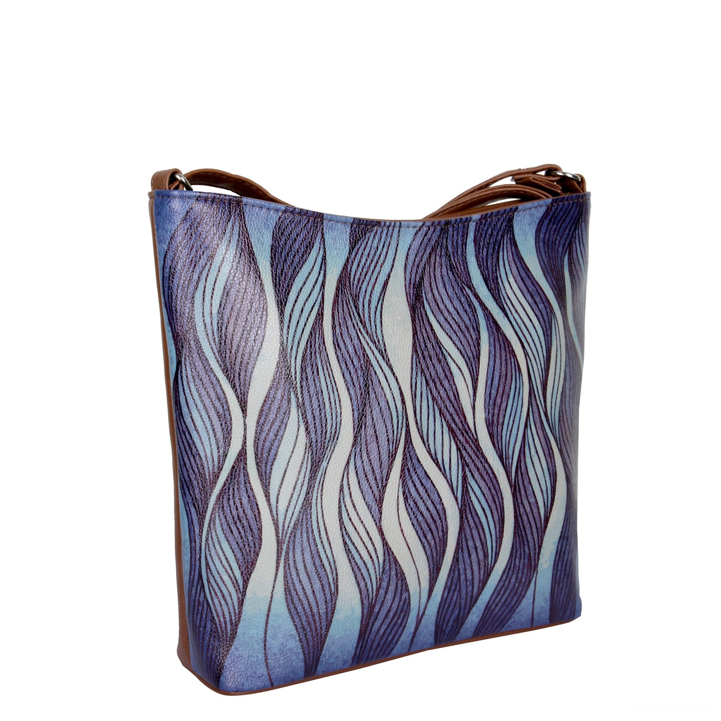 Abstract Hand Printed Vegan Leather Crossbody Bag – Wholesale Stylish Sling & Shoulder Purse for Women