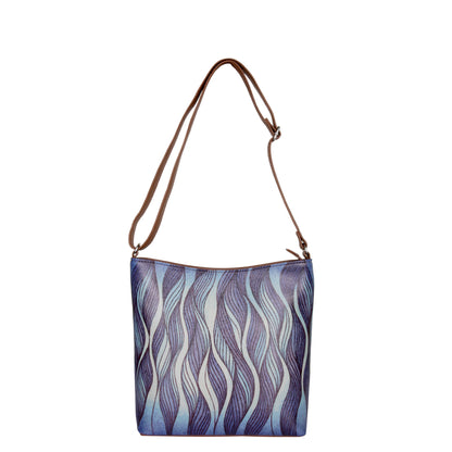 Abstract Hand Printed Vegan Leather Crossbody Bag – Wholesale Stylish Sling & Shoulder Purse for Women