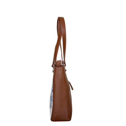 Butterfly Hand Printed Wholesale Vegan Leather Shoulder Tote Bag– Handbag, Top Handle Purse for Women – Ideal for Office, Travel & Everyday Use
