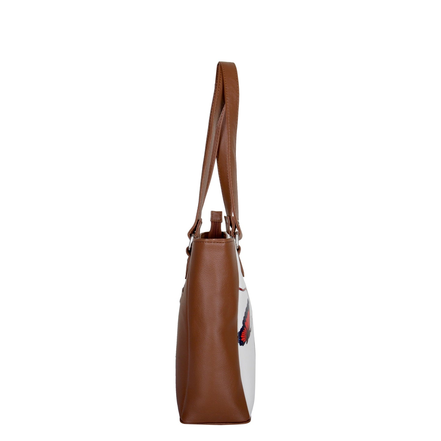 Floral Wholesale Hand Printed Vegan Leather Shoulder Tote Bag– Handbag, Top Handle Purse for Women – Ideal for Office, Travel & Everyday Use