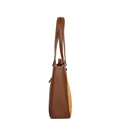 Dragonfly Wholesale Hand Printed Vegan Leather Shoulder Tote Bag– Handbag, Top Handle Purse for Women – Ideal for Office, Travel & Everyday Use