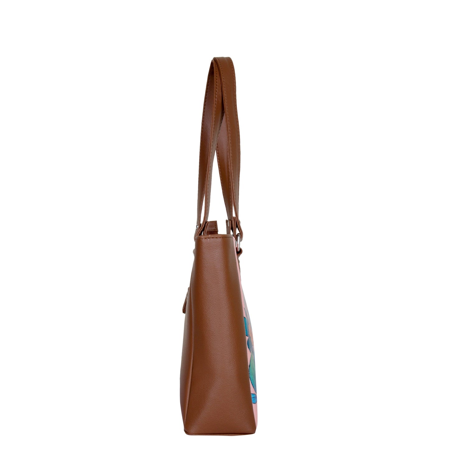 Botanical Hand Printed Wholesale Vegan Leather Shoulder Tote Bag– Handbag, Top Handle Purse for Women – Ideal for Office, Travel & Everyday Use