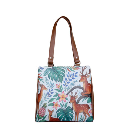 Hand Printed Vegan Leather Tote Shoulder Bag – Women’s Wholesale Multi‑Compartment Handbag for Work, Travel & Daily Use