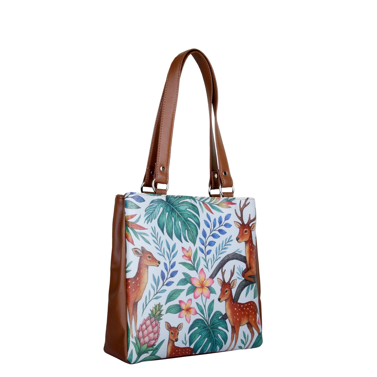 Hand Printed Vegan Leather Tote Shoulder Bag – Women’s Wholesale Multi‑Compartment Handbag for Work, Travel & Daily Use