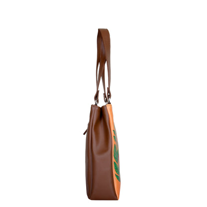 Hand Printed Butterflies Vegan Leather Tote Shoulder Bag – Women’s Wholesale Multi‑Compartment Handbag for Work, Travel & Daily Use