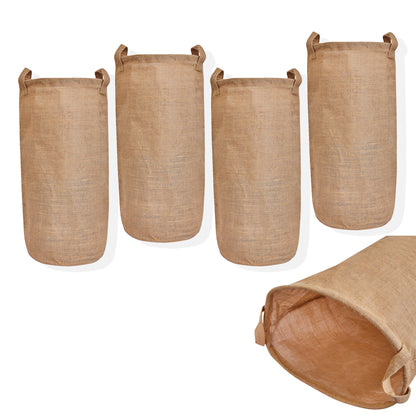 Wholesale Ecofriendly Natural Burlap  Jute Storage Bins  (Packs of 8)