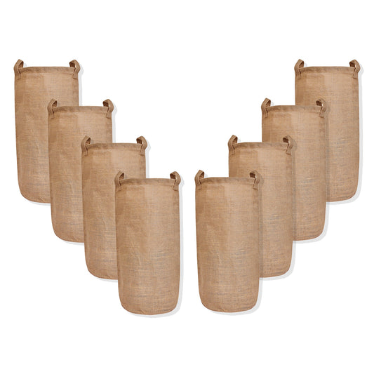 Wholesale Ecofriendly Natural Burlap  Jute Storage Bins  (Packs of 8)