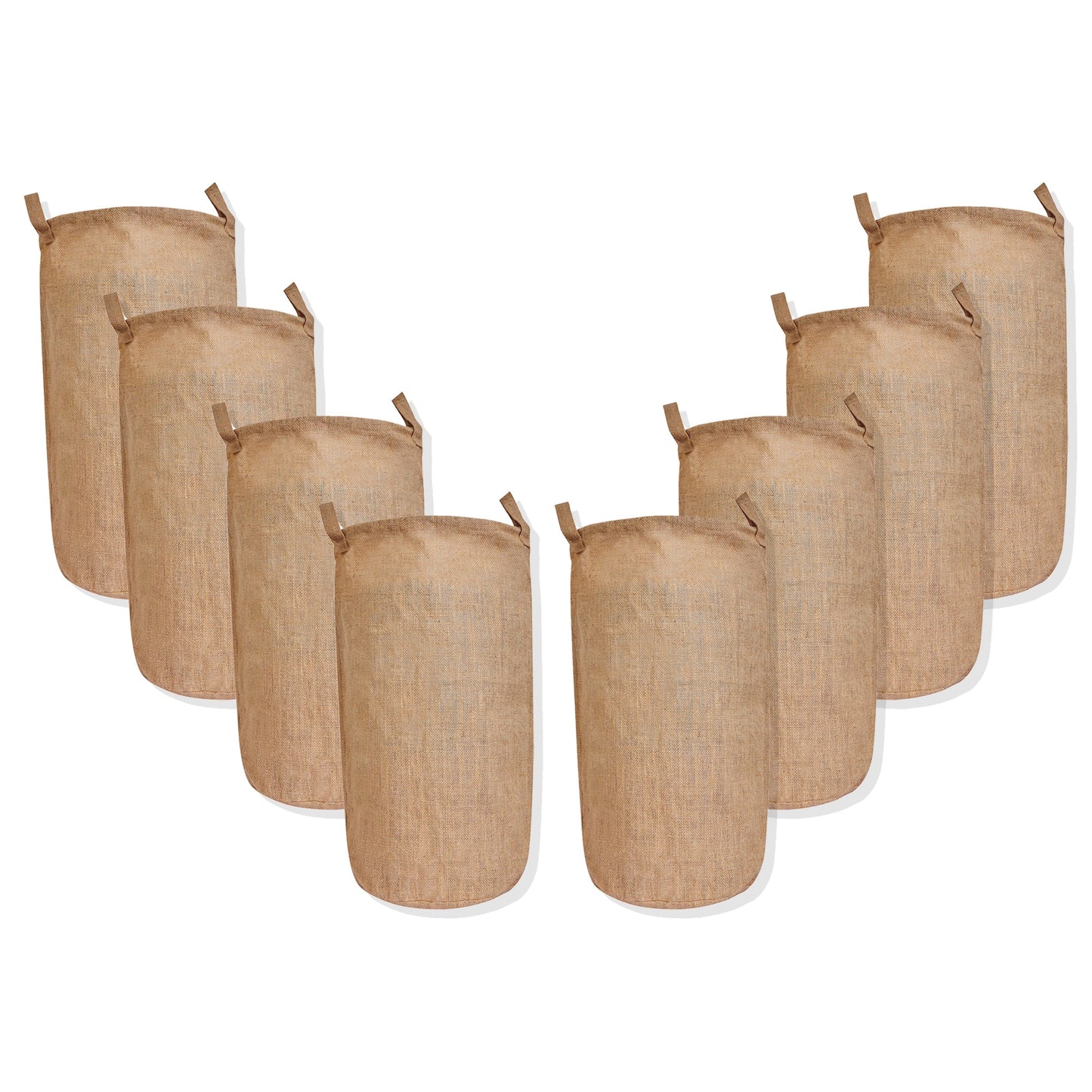 Wholesale Ecofriendly Natural Burlap Jute Laundry Basket  (Packs of 8)