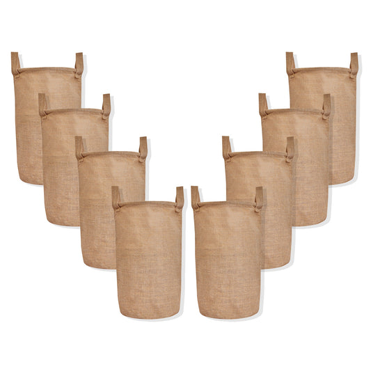 Wholesale Ecofriendly Natural Burlap  Jute Storage for toys  (Packs of 8)