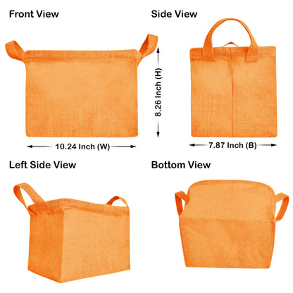 Wholesale Coloured Burlap Ecofriendly Jute Organizer Basket  (Packs of 4)