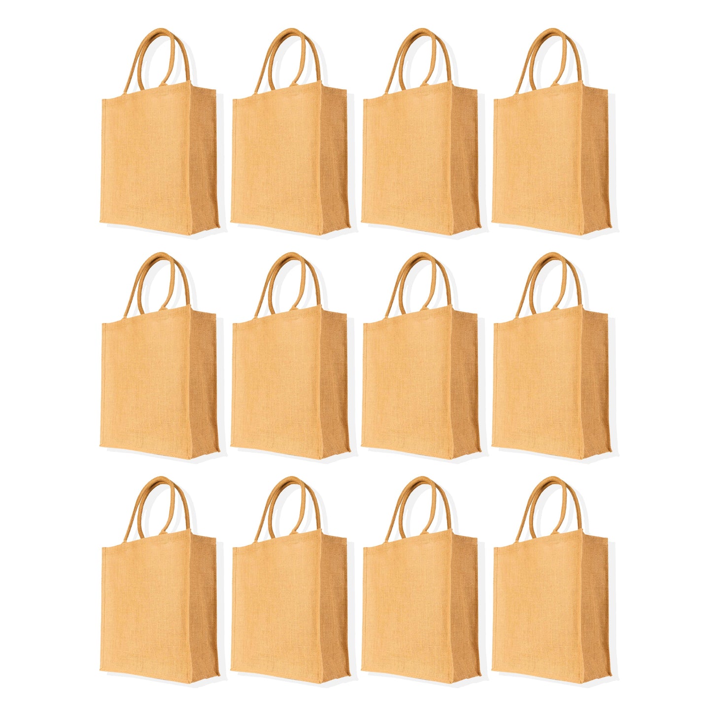 Eco-Friendly Jute Bags –Wholesale Reusable Burlap Totes for Beach, Grocery, Gifts & Everyday Use (Packs of 12)