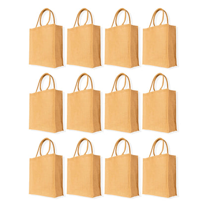 Eco-Friendly Jute Bags –Wholesale Reusable Burlap Totes for Beach, Grocery, Gifts & Everyday Use (Packs of 12)