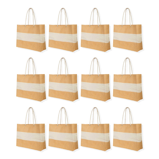 Jute Burlap Shopping Bags – Reusable Wholesale Totes Bag for Gifting, Promotions & Everyday Use (Packs of 12)