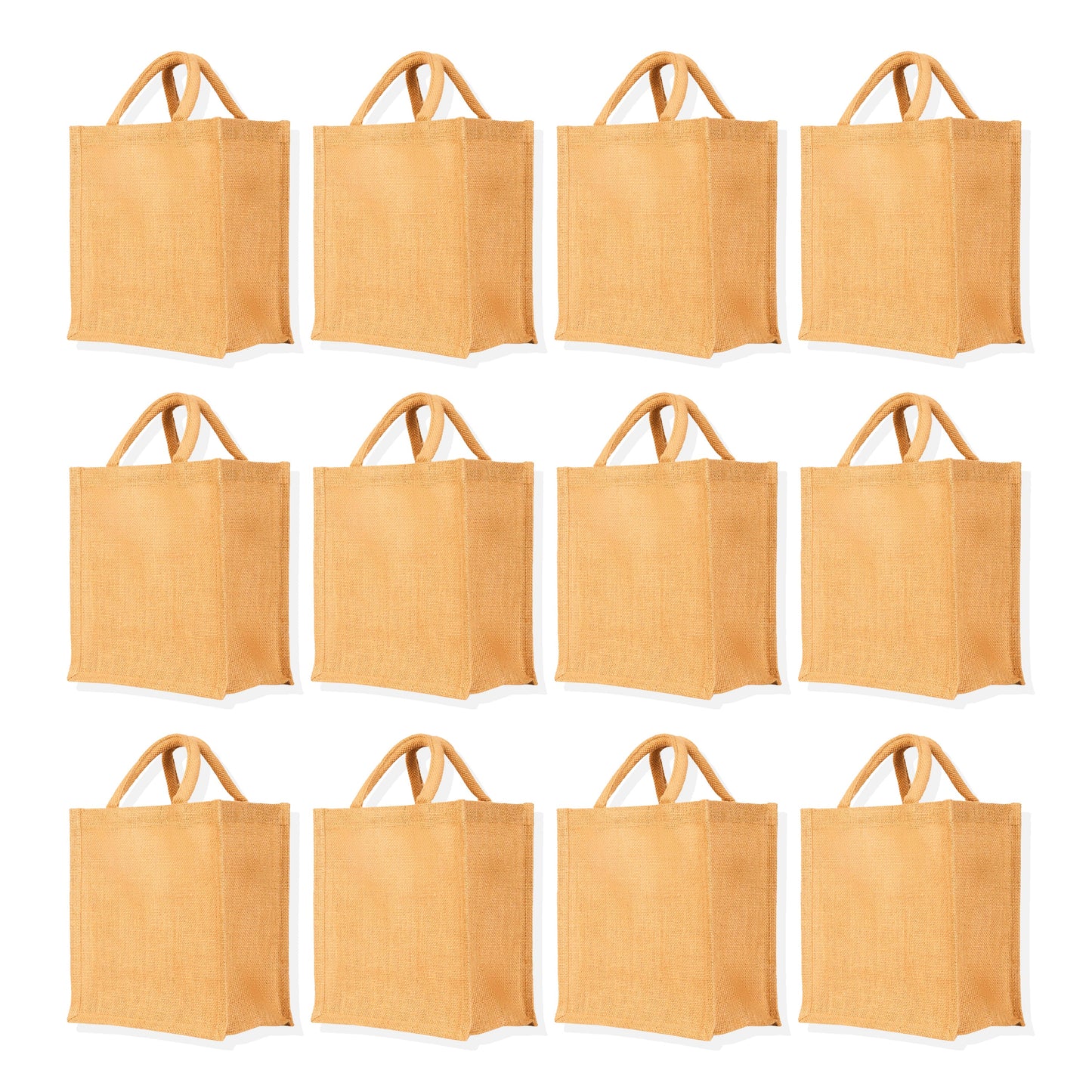 Wholesale Jute Tote Bags – Eco-Friendly Reusable Burlap Bags for Shopping, Events, Gifts & DIY Projects (Set of 12)