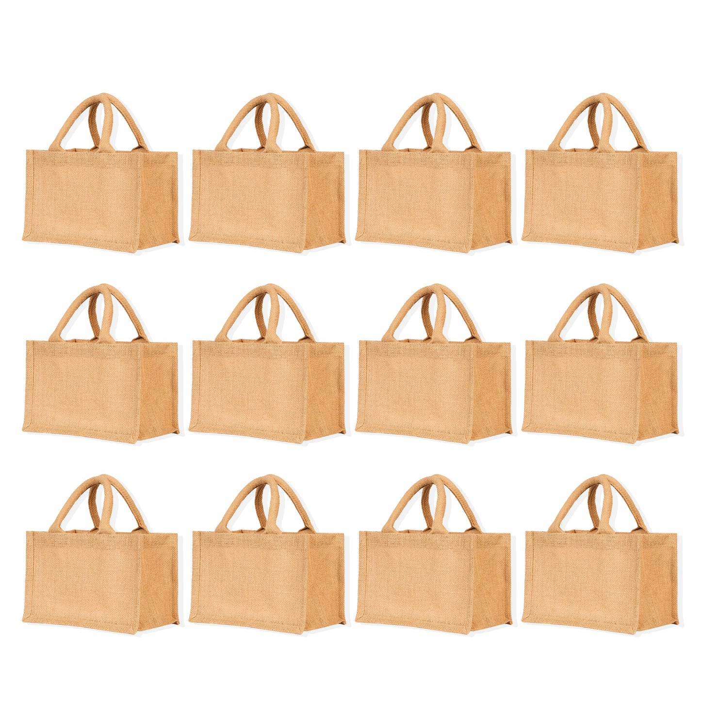 Reusable Jute Tote Bags – Wholesale Burlap Shopping, Weddings, Valentine’s, Mother’s Day & Beach Parties (Packs of 12)