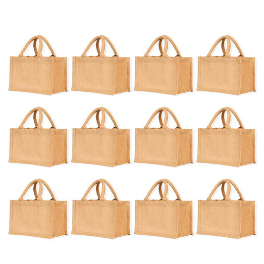 Reusable Jute Tote Bags – Wholesale Burlap Shopping, Weddings, Valentine’s, Mother’s Day & Beach Parties (Packs of 12)