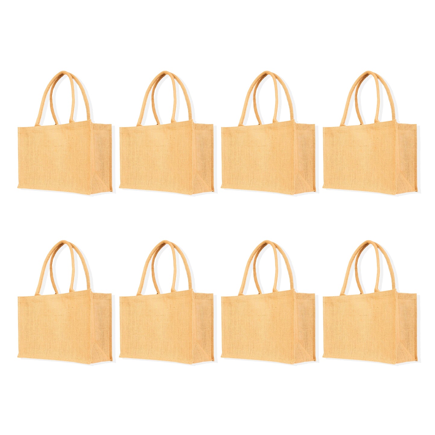 Wholesale Jute Tote Bags – Burlap Shopping, Weddings, Bridesmaids, Valentine’s, Mother’s Day & Beach Parties (Set of 8)