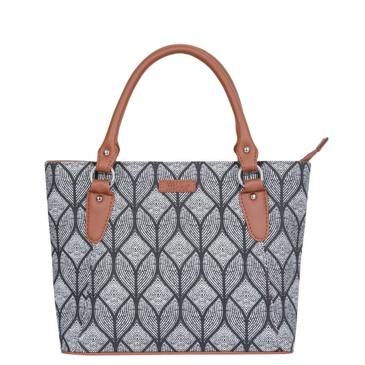 Women’s Monochrome Tote Bags with Vegan Leather Trim Handle – Wholesale