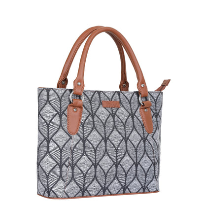 Women’s Monochrome Tote Bags with Vegan Leather Trim Handle – Wholesale