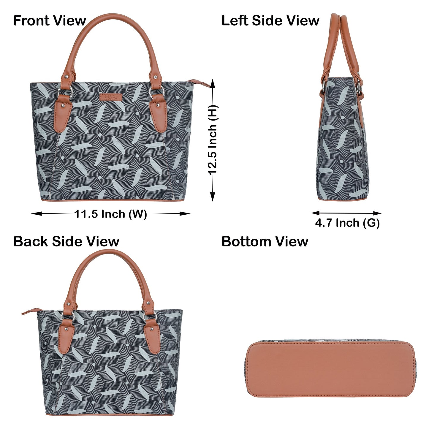 Women’s Olive Green Tote Bags with Vegan Leather Trim – Wholesale