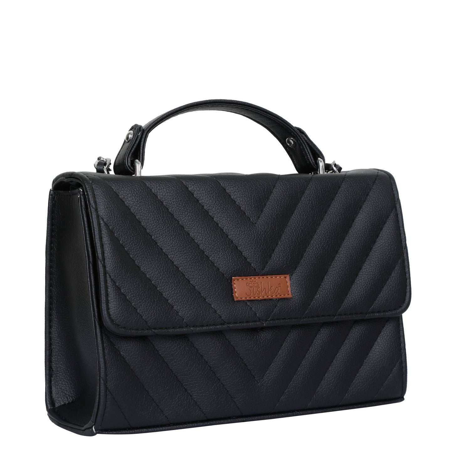 Wholesale Black Quilted Leather Sling Bag – Women’s Chain Strap Shoulder Purse