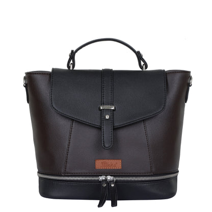 Brown Women’s Casual Backpack Purse – Wholesale Vegan Leather Handbag & Shoulder Bag
