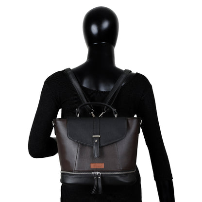 Brown Women’s Casual Backpack Purse – Wholesale Vegan Leather Handbag & Shoulder Bag