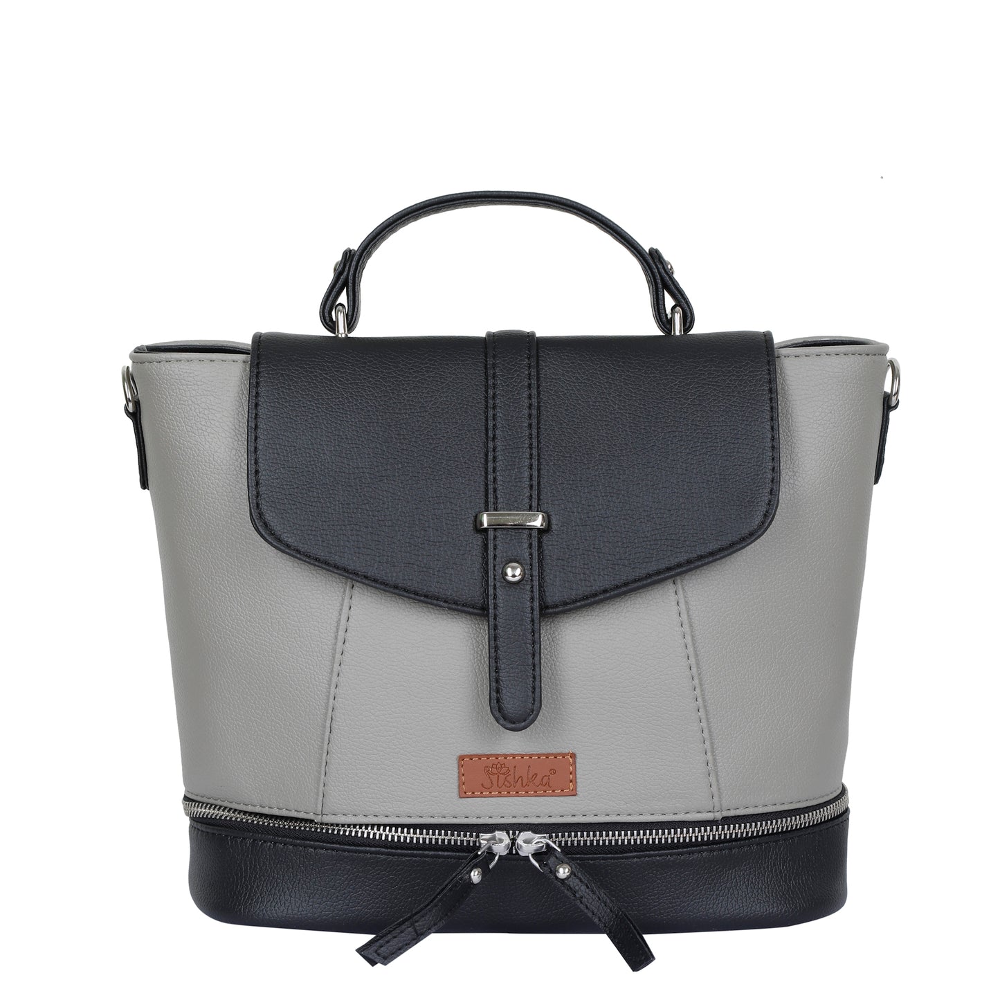 Grey Vegan Leather Backpack for Women – Wholesale Multi-Use Purse & Shoulder Bag for Work