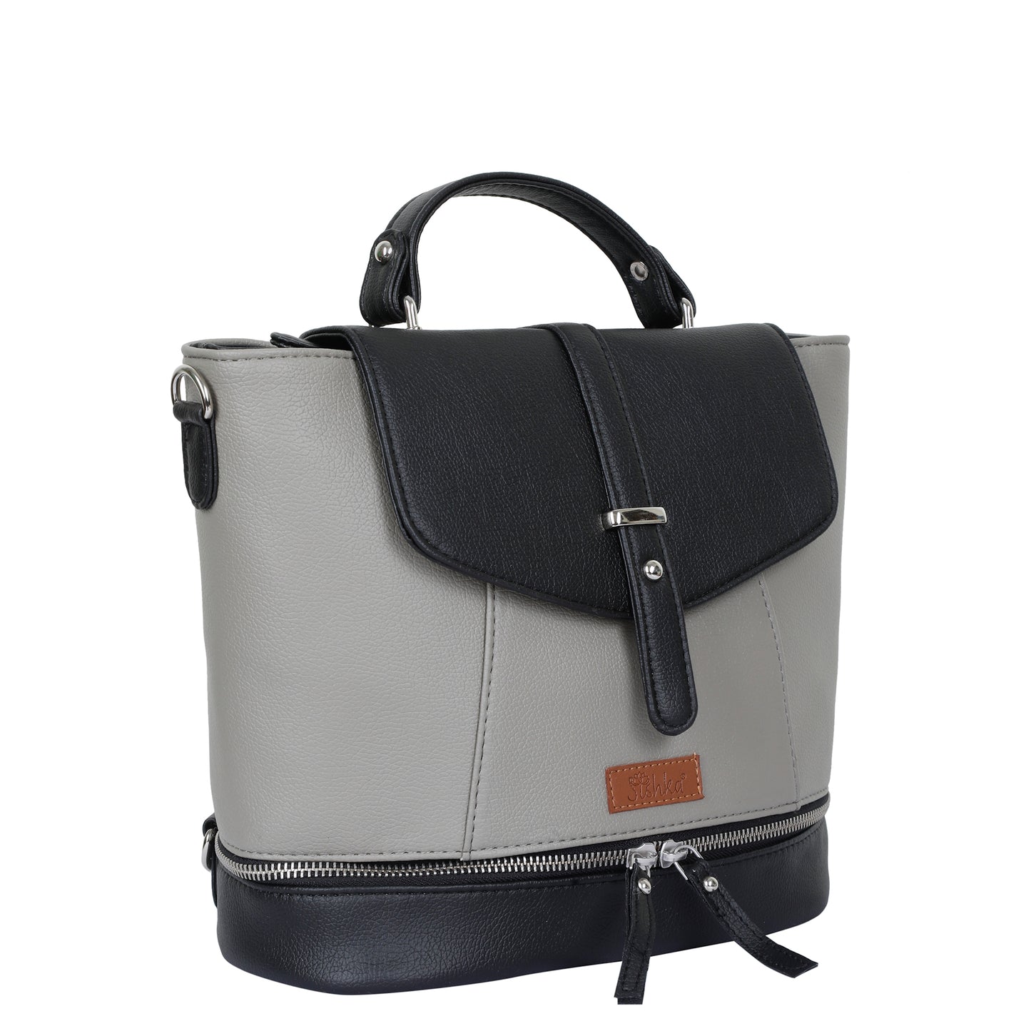 Grey Vegan Leather Backpack for Women – Wholesale Multi-Use Purse & Shoulder Bag for Work