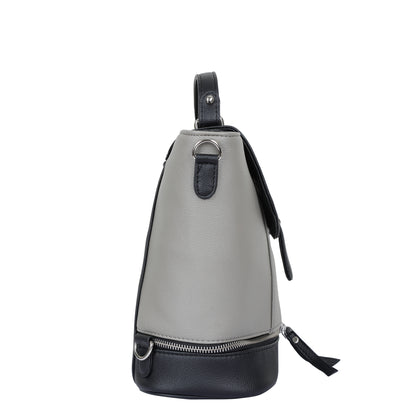 Grey Vegan Leather Backpack for Women – Wholesale Multi-Use Purse & Shoulder Bag for Work
