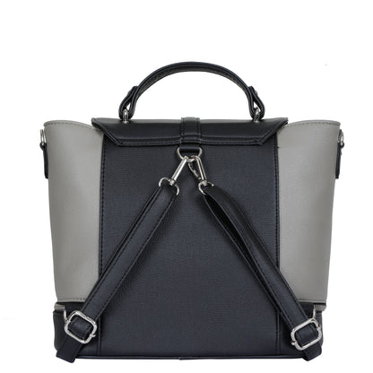Grey Vegan Leather Backpack for Women – Wholesale Multi-Use Purse & Shoulder Bag for Work