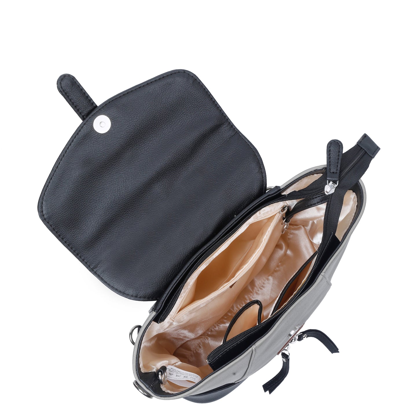 Grey Vegan Leather Backpack for Women – Wholesale Multi-Use Purse & Shoulder Bag for Work