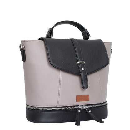 Mauve Women’s Fashion Backpack – Wholesale Vegan Leather Shoulder Purse for Office